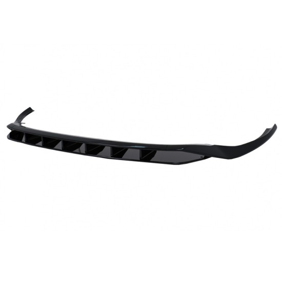 Μπροστινό Spoiler Για Audi Q8 S-Line (2018-2023) Γυαλιστερό Μαύρο 4 Τεμάχια