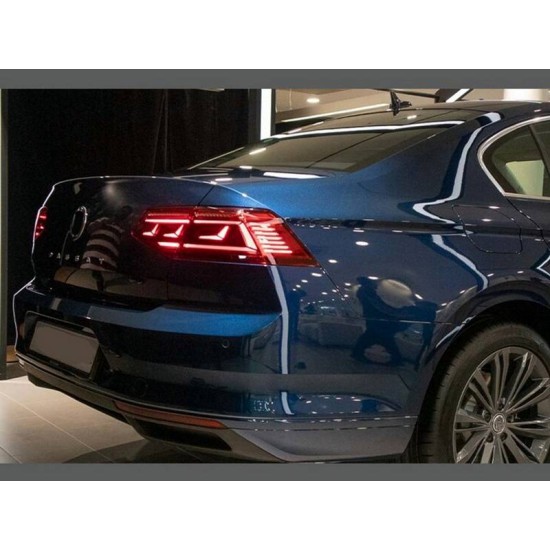 Πισινά Φανάρια Set Για VW Passat B8 3G (2015-2019) Limousine Sequential Dynamic Φλας B8.5 Design Red/Crystal