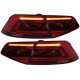 Πισινά Φανάρια Set Για VW Passat B8 3G (2015-2019) Limousine Sequential Dynamic Φλας B8.5 Design Red/Crystal