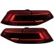 Πισινά Φανάρια Set Για VW Passat B8 3G (2015-2019) Limousine Sequential Dynamic Φλας B8.5 Design Red/Crystal