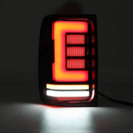 Πισινά Φανάρια Set Για VW Amarok 10-21 Full Led Bar Dynamic Φλας Μαύρο / Φιμέ Carner
