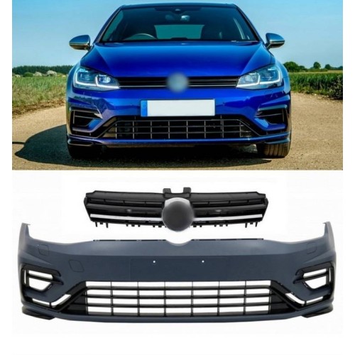 Μπροστινός Προφυλακτήρας Για VW Golf VII (7.5) 17-20 Facelift R-Look Με Μάσκα