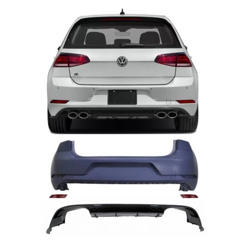 Πισινός Προφυλακτήρας Για VW Golf VII (7) 13-19 Upgrade to R 7.5 Look 17-19