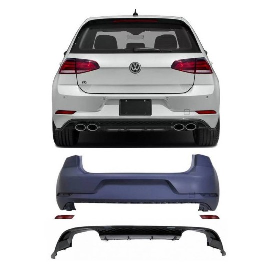 Πισινός Προφυλακτήρας Για VW Golf VII (7) 13-19 Upgrade to R 7.5 Look 17-19
