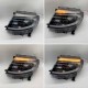 Μπροστινά Φανάρια Set Για Ford Ranger T6 2012-2015 DRL Dynamic Μαύρα Full Led Με Μοτέρ