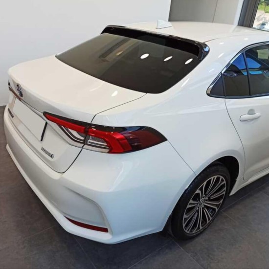 Αεροτομή Οροφής Για Toyota Corolla 2019+ E21 4D Sedan Μαύρο Γυαλιστερό Lipspoiler Από Πλαστικό