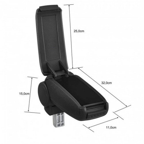 Κονσόλα Χειροφρένου Τεμπέλης  "Oem" Design Για Opel Astra J 2009-2015 Υφασμάτινος Μαύρο Χρώμα