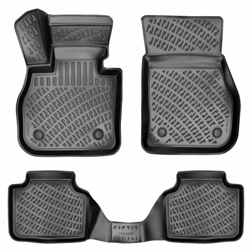 Πατάκια Σκαφάκια 3D Από Λάστιχο TPE Για  Bmw X1 U11 2022+ / X2 U10 2024+ Black Rizline 4  Τεμάχια Μαύρα