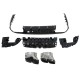 Diffuser Πίσω Προφυλακτήρα Για Mercedes-Benz E-Class C238 Coupe / A238 Cabrio 16-19 Amg 63 Look Με Μαύρες Μπούκες