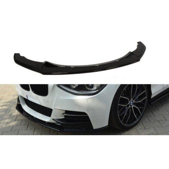 Μπροστινό Spoiler Για Bmw 1 F20 11-15 M-Pack Μαύρο Γυαλιστερό