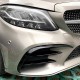 Splitters Μπροστινού Προφυλακτήρα Για Mercedes-Benz C-Class W205 / C205 / S205 2014-2018 Amg Line Έκδοση Γυαλιστερό Μαύρο 2 Τεμάχια