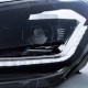 Μπροστινά Φανάρια Set Για Vw Golf VI (6) 08-12 DRL & Led Signal Dynamic Look Golf 7,5 Μαύρα Με ασημί Γραμμή Full Led Με Μοτέρ Carner