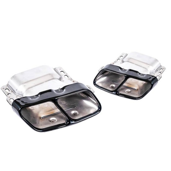 Μπούκες Εξάτμισης Για Mercedes-Benz A-Class W176 12-18 Amg A45 / CLA W117 13-18 Mαύρο (2 Διπλές)