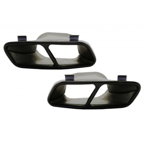 Μπούκες Εξάτμισης Για Mercedes-Benz A-Class W176 12-18 Amg A45 / CLA W117 13-18 Mαύρο (2 Διπλές)