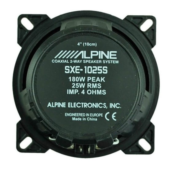Ηχεία Αυτοκινήτου Alpine SXE-1025S Διαιρούμενα 4\'\'/10cm 180w Peak 25w RMS 2 Δρόμων Ζευγάρι 2 Τεμάχια