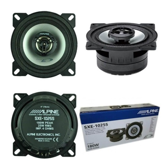 Ηχεία Αυτοκινήτου Alpine SXE-1025S Διαιρούμενα 4\'\'/10cm 180w Peak 25w RMS 2 Δρόμων Ζευγάρι 2 Τεμάχια
