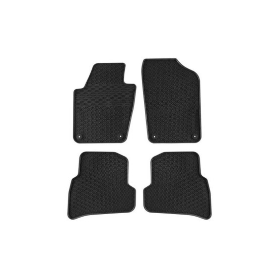 Λαστιχένια Πατάκια Geyer & Hosaja Για VW Polo 2009-2017 / Skoda Fabia 2014+ / Seat Ibiza 2008-2017 4 Τεμάχια Μαύρο 842/4C