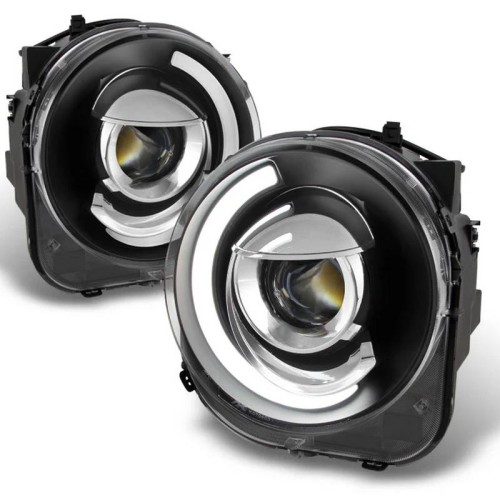 Μπροστινά Φανάρια Set Για Jeep Renegade 2014+ DRL Tube Lights Μαύρα H7 Manual Akkon