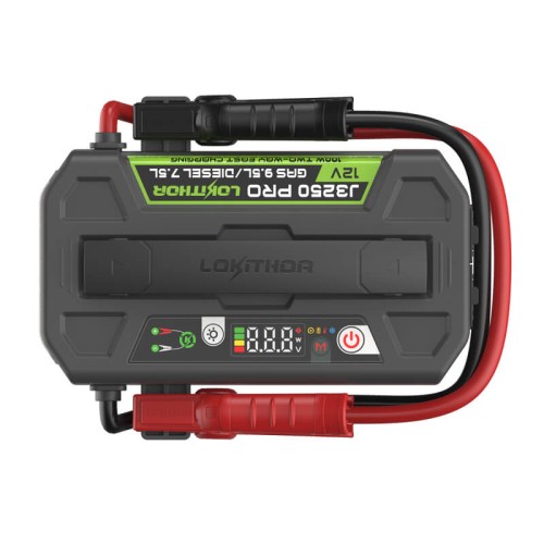 Εκκινητής Μπαταριών Αυτοκινήτου, Powerbank, Φακός Led 3 Σε1 Lokithor J3250 Pro LifePO4 12 Volt 3250A