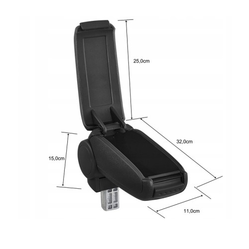 Κονσόλα Χειροφρένου Τεμπέλης  "Oem" Design Για Renault Clio 4 12-19 Μαύρο Χρώμα