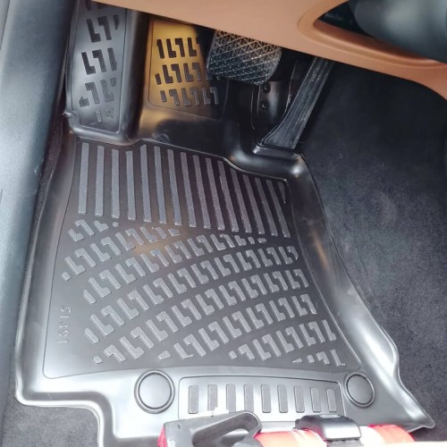 Πατάκια Σκαφάκια 3D Από Λάστιχο TPE Για Mercedes E-Class W214 2023- Rizline 4 Τεμάχια Μαύρα