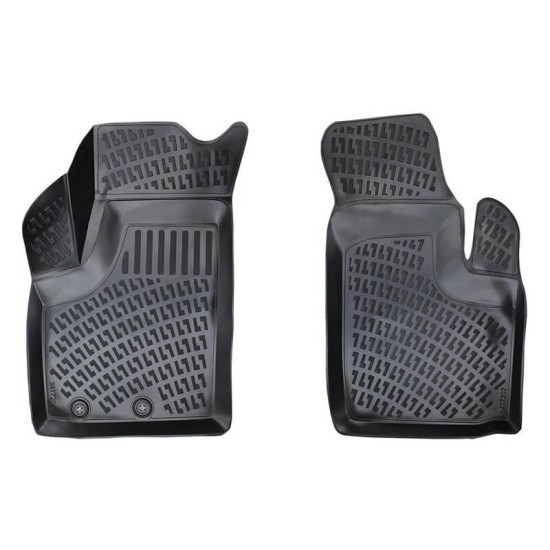 Πατάκια Σκαφάκια 3D Από Λάστιχο TPE Για Fiat Doblo 01-09 Rizline 2 Τεμάχια Μαύρα