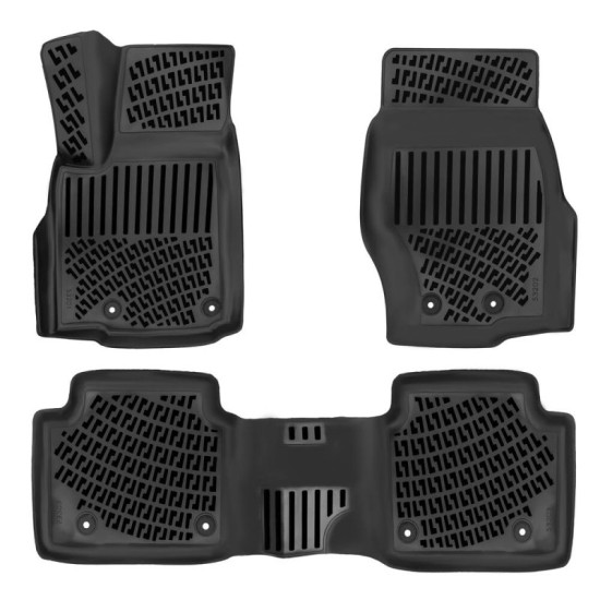 Πατάκια Σκαφάκια 3D Από Λάστιχο TPE Για Jeep Grand Cherokee (WL) 2021- Rizline 4 Τεμάχια Μαύρα