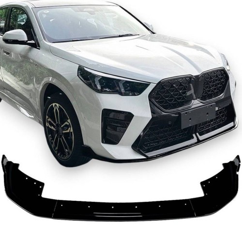 Μπροστινό Spoiler Για Bmw X1 U11 2022+ M-Packet Γυαλιστερό Μαύρο 3 Τεμάχια