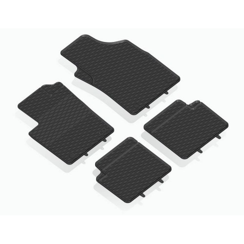 Λαστιχένια Πατάκια Geyer & Hosaja Για Ford Ka 2008-2016, Fiat 500 2007-2024 , Fiat Panda II 2003-2012 4 Τεμάχια Μαύρα 919/4C