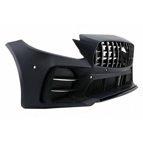 Μπροστινός Προφυλακτήρας Για Mercedes-Benz C-Class C205/W205 14-21 GTR Look (Black Mamba) Με Μαύρο/ Χρώμιο Μάσκα