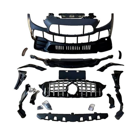 Μπροστινός Προφυλακτήρας Για Mercedes-Benz C-Class C205/W205 14-21 GTR Look (Black Mamba) Με Μαύρο/ Χρώμιο Μάσκα