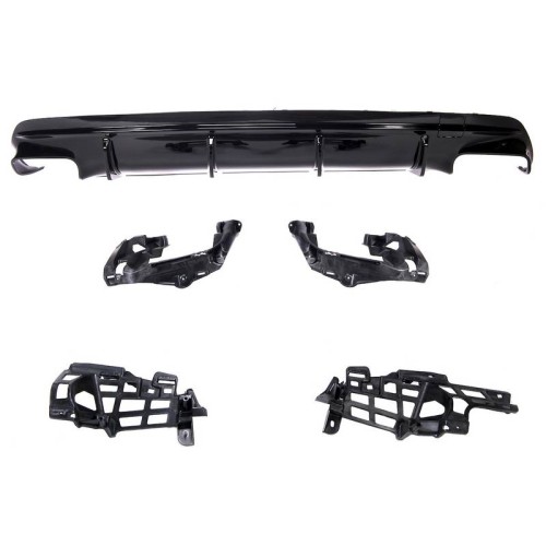 Diffuser Πίσω Προφυλακτήρα Για Mercedes-Benz CLA C117 13-16 Amg 45 Look For Amg Sport Line Version Bumpers Piano Black