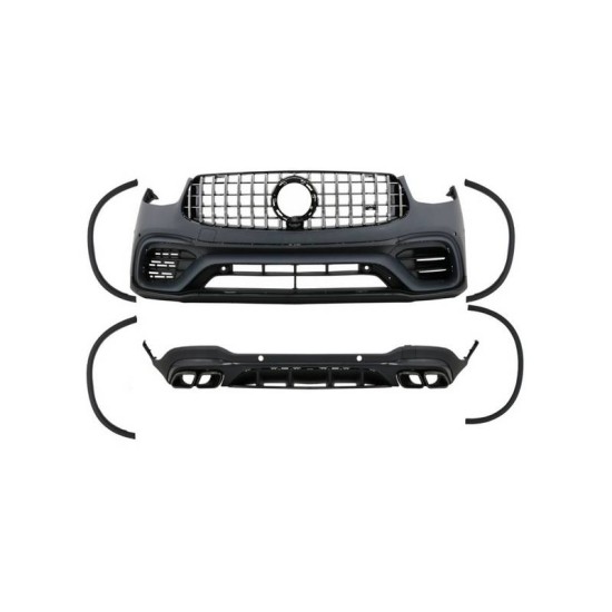 Body Kit Για Mercedes-Benz GLC SUV X253 Facelift 2020-2021 Amg Line GLC63sAmg Look Με Προφυλακτήρες, Μάσκα, Μπούκες