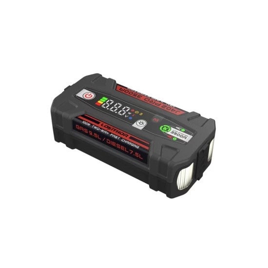 Εκκινητής Μπαταριών Αυτοκινήτου, Powerbank, Φακός Led 3 Σε1 Lokithor J402 PRO 12 Volt 3500A