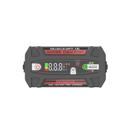 Εκκινητής Μπαταριών Αυτοκινήτου, Powerbank, Φακός Led 3 Σε1 Lokithor J402 PRO 12 Volt 3500A