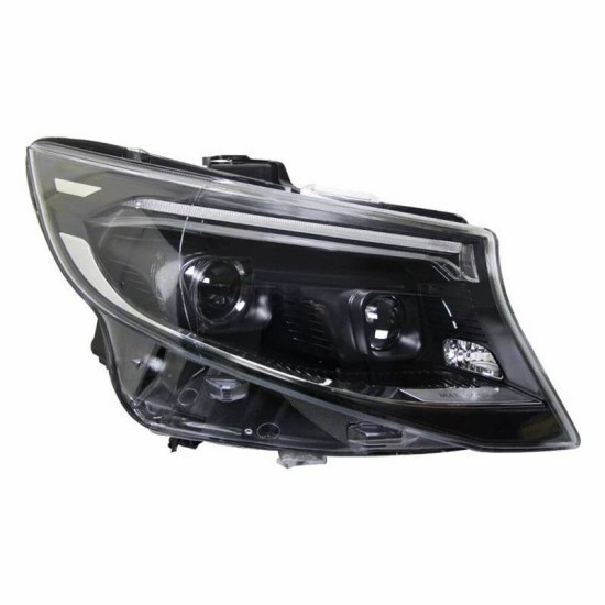 Μπροστινά Φανάρια Set Για Mercedes-Benz Vito W447 14-24 W448 2025 Look DRL Led Tube Μαύρα Carner