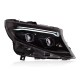 Μπροστινά Φανάρια Set Για Mercedes-Benz Vito W447 14-24 W448 2025 Look DRL Led Tube Μαύρα Carner