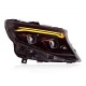 Μπροστινά Φανάρια Set Για Mercedes-Benz Vito W447 14-24 W448 2025 Look DRL Led Tube Μαύρα Carner