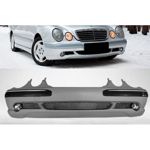 Μπροστινός Προφυλακτήρας Για Mercedes-Benz E-Class W210 99-02 Amg Look Με Προβολάκια