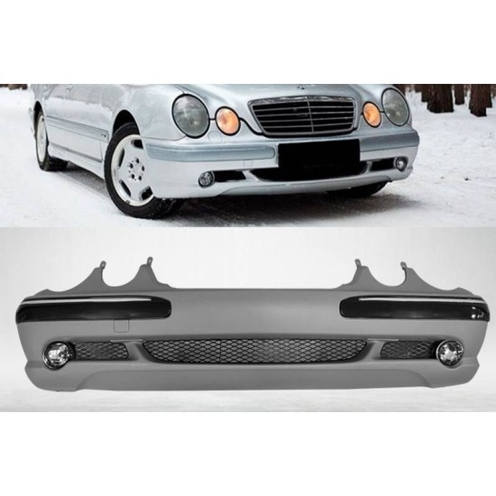 Μπροστινός Προφυλακτήρας Για Mercedes-Benz E-Class W210 99-02 Amg Look Με Προβολάκια