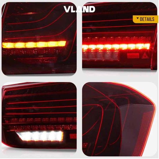 Πισινά Φανάρια Set Για Bmw 3 F30 11-18 Sedan CSL M3 F80 / Laser Look Red/Crystal Vland