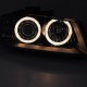 Μπροστινά Φανάρια Set Για Audi A3 8P 03-08 Angel Eyes Μαύρα H7/H7 Με Μοτέρ Depo