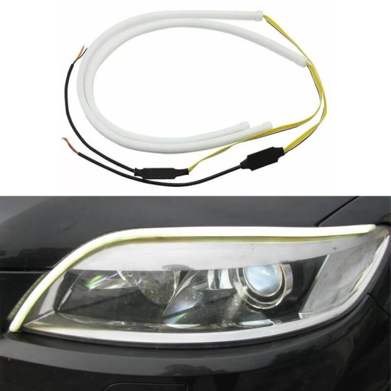 Led Light Bar Με Καλωδίωση Για Φώτα Ημέρας Και Φλας 60cm 2 Τεμάχια