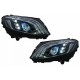 Μπροστινά Φανάρια Set Για Mercedes-Benz C-Class W205 14-20 Upgrade To Maybach Full Led DRL Μαύρα Με Μοτέρ Carner