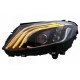 Μπροστινά Φανάρια Set Για Mercedes-Benz C-Class W205 14-20 Upgrade To Maybach Full Led DRL Μαύρα Με Μοτέρ Carner