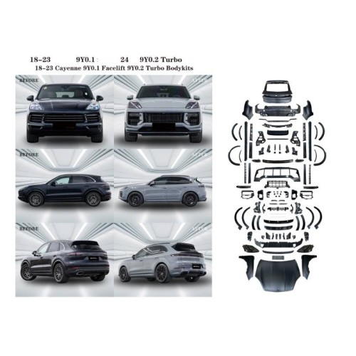 Body Kit Για Porsche Cayenne 9Y0.1 2018-2023 Upgrade σε 2024+  9Y0.2 Turbo GT Look