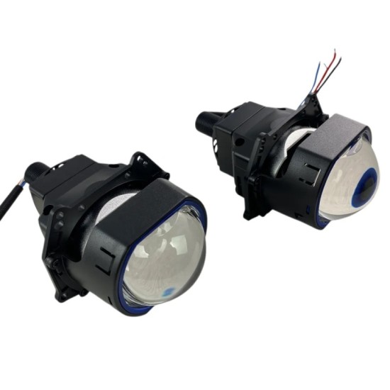 Προτζέκτορες Φαναριών Τετράγωνοι Bi-Led Για Retrofit 3.0" Α38 6000Κ 58W / 68W 2 Τεμάχια