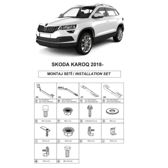 Βάσεις Πλαινών Σκαλοπατιών (Dma) Για Skoda Karoq 2017- Suv I
