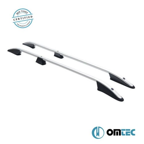 Μπάρες Οροφής Railing Για Fiat Doblo 2010-2021 MVN 263 / Opel Combo 2011-2018 MVN IV Ασημί 2 Τεμάχια