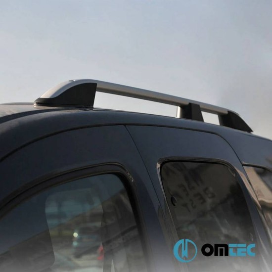 Μπάρες Οροφής Railing Για Fiat Doblo 2010-2021 MVN 263 / Opel Combo 2011-2018 MVN IV Ασημί 2 Τεμάχια